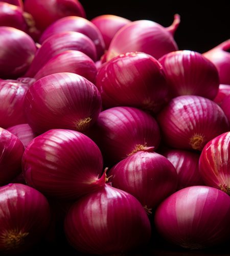 Red fresh onion background